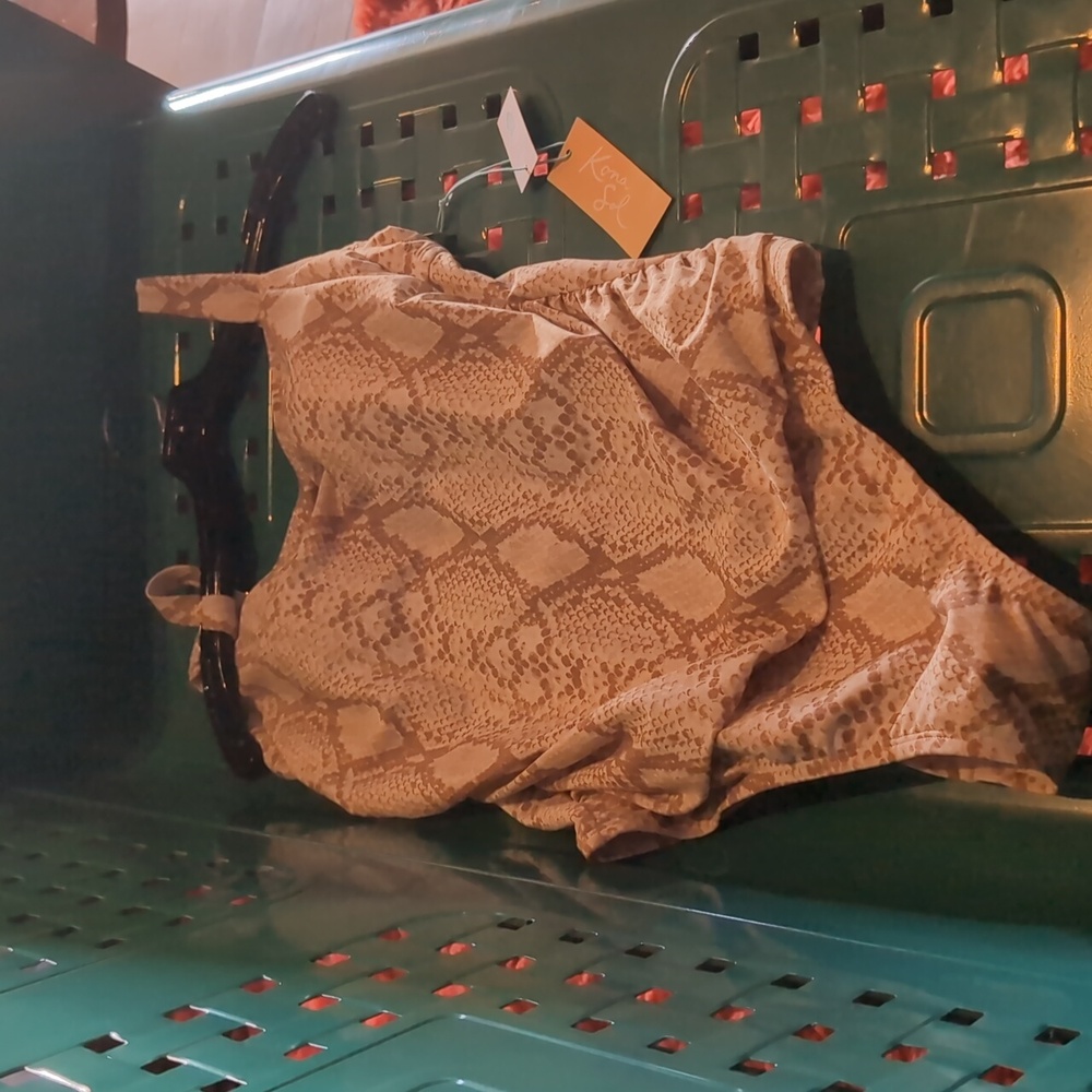 One Piece Snake print swimsuit in nude